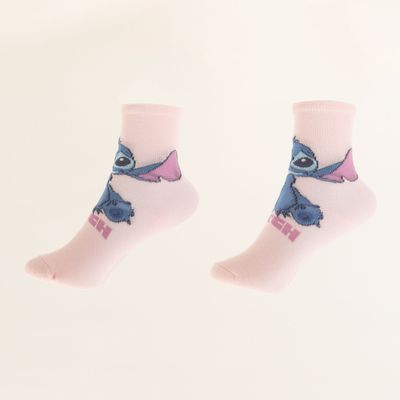 Imagen 2 del producto Tripack Calcetines Niña Rosado Varias Poses Stitch Disney
