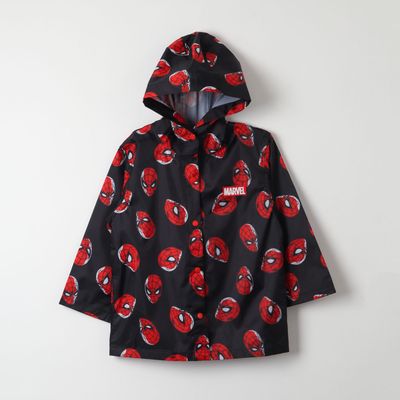 Chaqueta Impermeable Niño Spiderman Painted Back Negro Marvel