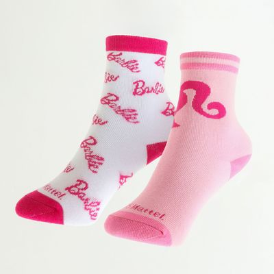Bipack Calcetines Niña Logos Blanco Barbie