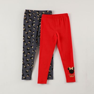 Pack Calza Niña Minnie Logo Rojo Disney