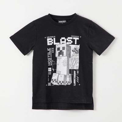 Polera Manga Corta Niño Blast Negro Minecraft