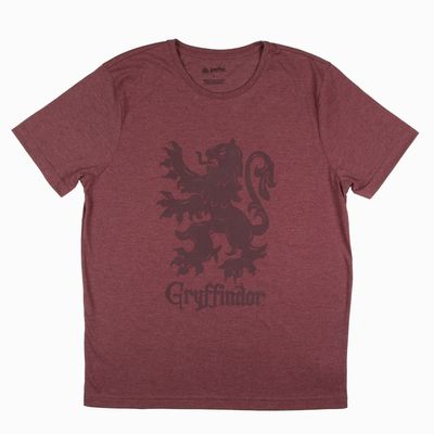 Polera Hombre Gryffindor Burdeo Harry Potter