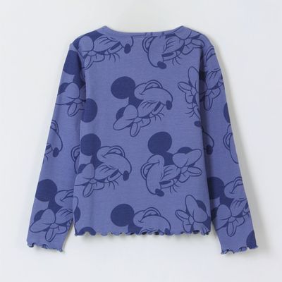 Imagen 2 del producto Polera Manga Larga Niña Rib Print Minnie Mouse Azul Disney