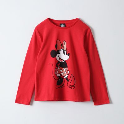 Polera Manga Larga Niña Minnie Chic Rojo Disney