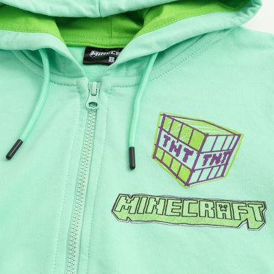 Imagen 2 del producto Poleron Abierto Niño Back Creeper Verde Minecraft