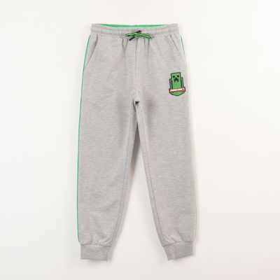 Pantalon De Buzo Niño Escudo Gris Minecraft
