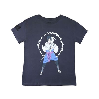 Polera Mujer Sasuke Gris Naruto