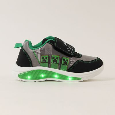 Zapatillas Con Luces Niño Tnt Gris Minecraft