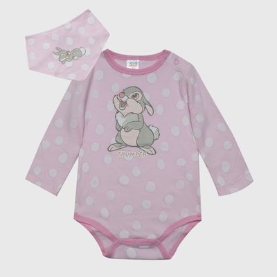 Set Bebe Bambi Happy Tambor Rosado Disney