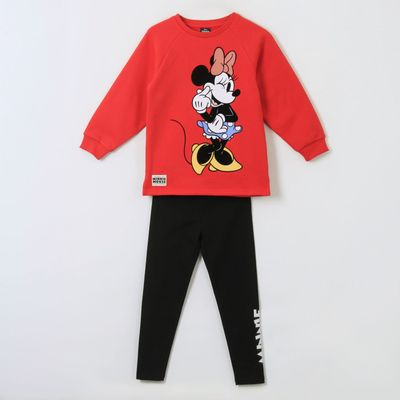 Conjunto Niña Minnie Mouse Guiño Rojo Disney