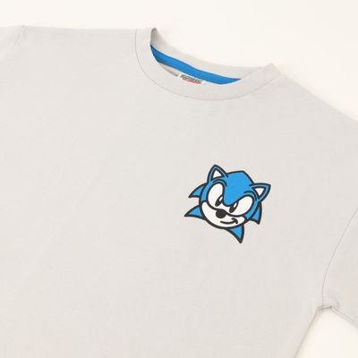 Imagen 2 del producto Polera Manga Corta Niño Oversize Espalda Gris Sonic