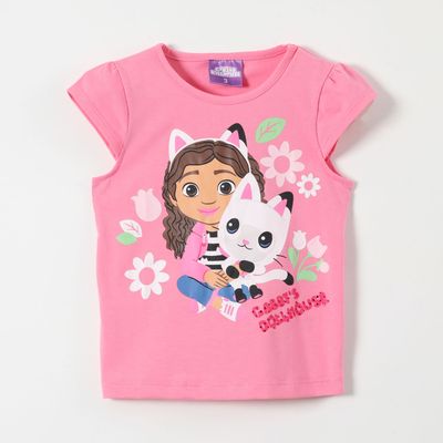Imagen 1 del producto Polera Manga Corta Niña Rosado Gabby Dollhouse
