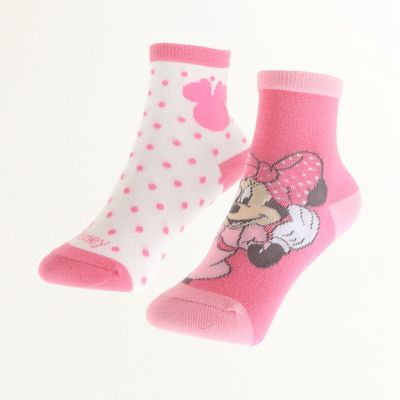 Bipack Calcetines Niña Minnie Puntos Rosado Disney