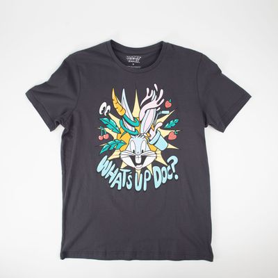 Polera Hombre Bugs Bunny Negro Looney Tunes