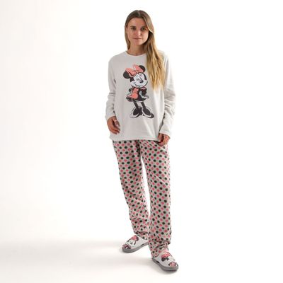Imagen 1 del producto Pijama Polar Mujer Minnie Posando Gris Disney