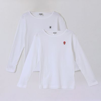 Imagen 1 del producto Bipack Camiseta Escolar Niño Manga Larga Blanco Marvel