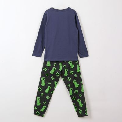 Imagen 2 del producto Pijama Manga Larga Niño TNT Creeper Azul Minecraft