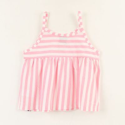 Imagen 2 del producto Polera Sin Manga Niña Rosado Rayas Minnie Mouse Disney