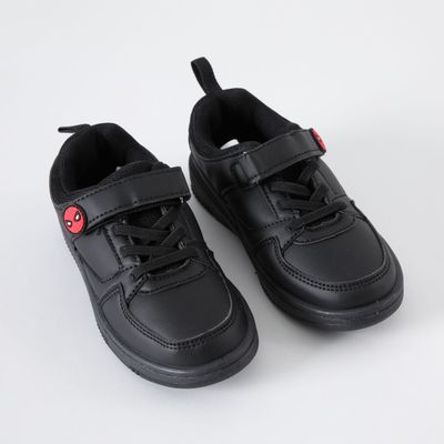 Zapatilla Escolar Niño Spiderman Logo Negro Marvel