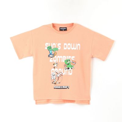 Polera Manga Corta Niño Sun's Down Rosado Minecraft