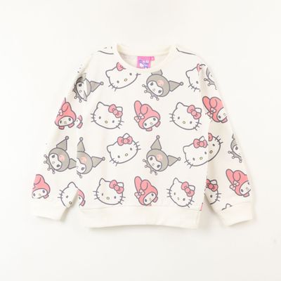 Poleron Cerrado Niña Blanco Kuromi My Melody Y Hello Kitty