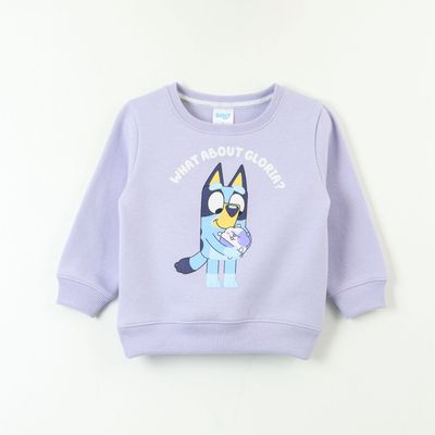 Poleron Cerrado Niña What About Gloria? Morado Bluey