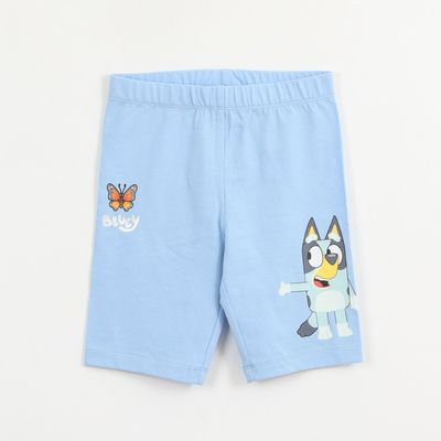 Calza Niña Azul Biker Mariposa Bluey