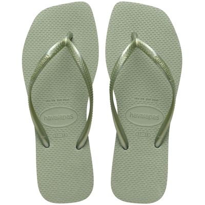 Sandalia Mujer Slim Square Verde Humo Havaianas