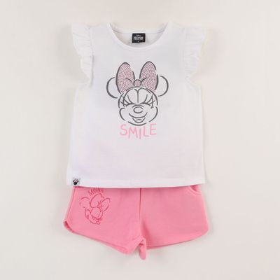 Conjunto Niña Blanco Minnie Smile Disney