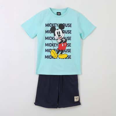 Conjunto Niño Celeste Personaje Mickey Disney