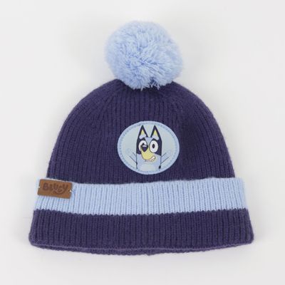 Gorro con Pompón Niño Personaje Azul Bluey