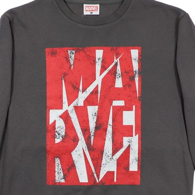 Imagen 2 del producto Poleron Hombre Marvel Letras Gris