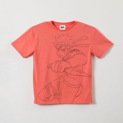 Polera Manga Corta Niño Naranjo Naruto