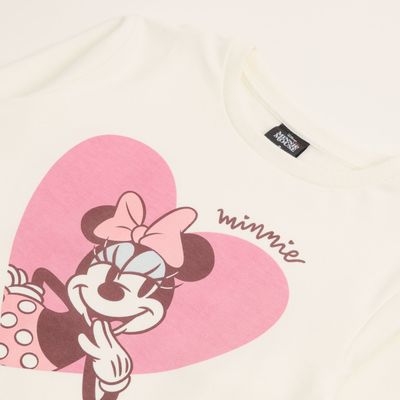 Imagen 2 del producto Poleron Cerrado Niña Minnie Pink Heart Blanco Disney