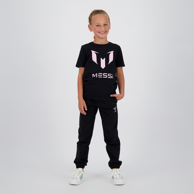 Polera Manga Corta Niño Logo Negro Messi