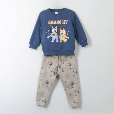 Conjunto Buzo Niño Shake it Azul Bingo & Bluey