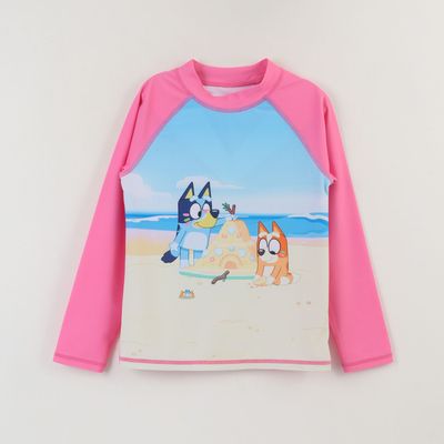 Imagen 2 del producto Polera UV Manga Larga Niña Rosa Playa Bingo & Bluey
