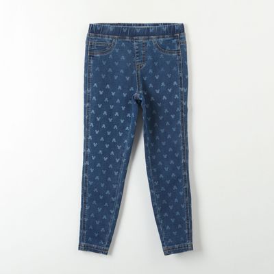 Imagen 1 del producto Calza Denim Niña Minnie Corazoncitos Azul Disney