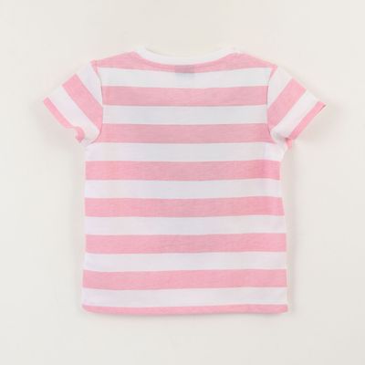 Imagen 2 del producto Polera Manga Corta Niña Rosado Rayas Minnie Smile Disney