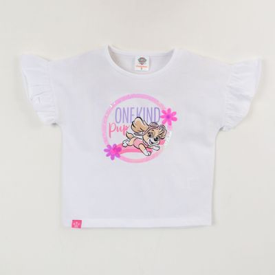 Polera Manga Corta Niña Blanco Skye One Kind Pup Paw Patrol