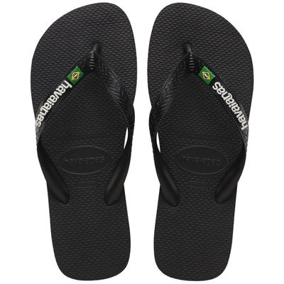 Sandalia Mujer Brasil Logo Negro Havaianas