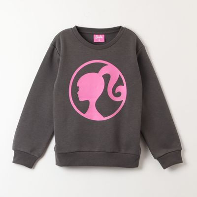 Poleron Niña Logo Gris Barbie