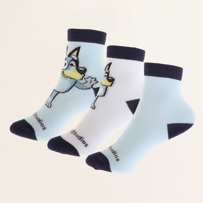 Tripack Calcetines Niño Celeste Personaje Bluey