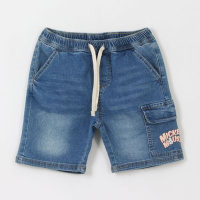 Short Niño Azul Mezclilla Mickey Disney