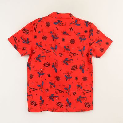 Imagen 2 del producto Guayabera Niño Rojo Full Print Spiderman Marvel