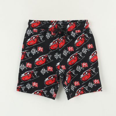 Short Cordón Niño Negro Full Print Cars Disney