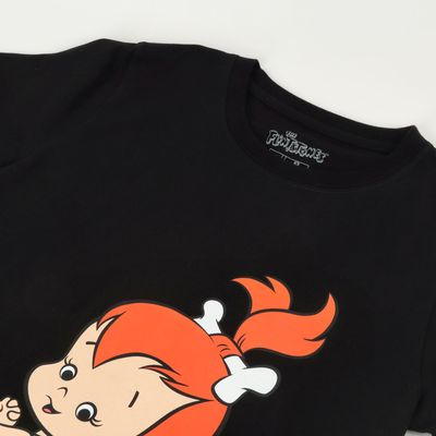 Imagen 2 del producto Polera Manga Corta Mujer Pebbles Negro Los Picapiedras