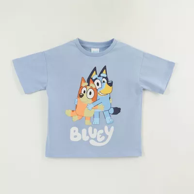 Polera Manga Corta Niño Azul Bingo & Bluey