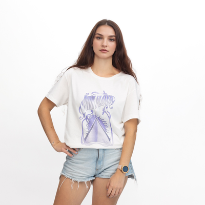 Polera Mujer Pyramid Beige Pink Floyd