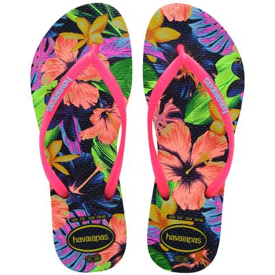 Sandalia Mujer Slim Neon Flora Fucsia Havaianas
